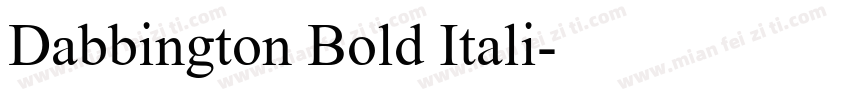 Dabbington Bold Itali字体转换